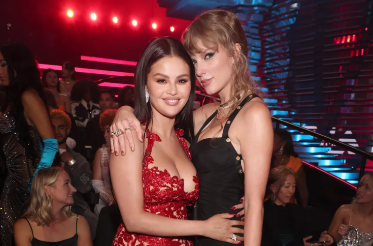 Selena Gomez Receives a Kiss from Birth Day Girl "Taylor Swift" in Fresh Photo